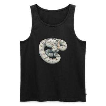 Klapperschlange - Männer Premium Bio Tank Top - Schwarz - Vorne - AI Model Male 178 light (178cm)