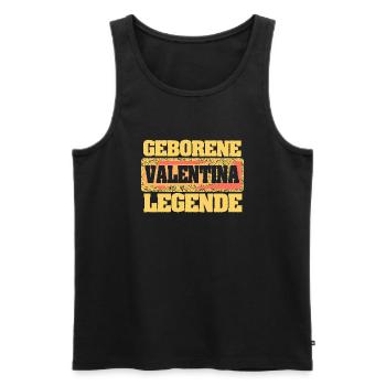 Geborene Legende als Valentina - Männer Premium Bio Tank Top - Schwarz - Vorne - AI Model Male 178 light (178cm)