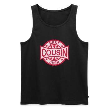 best cousin ever quote - Men's Premium Organic Tank Top - black - Front - Michal (187cm)