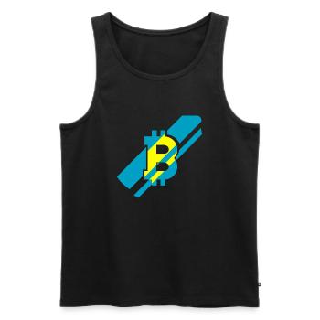 Bitcoin Trading Crypto Stocks - Débardeur bio Premium Homme - noir - Devant - Michal (187cm)