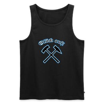 Glück auf! - Männer Premium Bio Tank Top - Schwarz - Vorne - Michal (187cm)