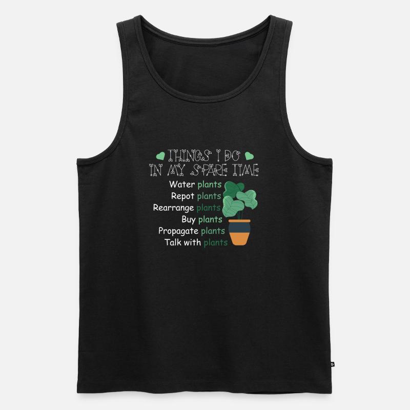 Freizeit im Garten - Männer Premium Bio Tank Top - Schwarz