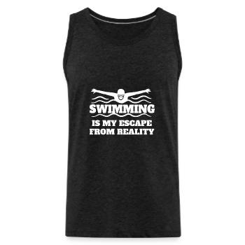 Schwimmerin Schwimmen Schwimmverein Frau Schwimmer - Männer Premium Bio Tank Top - Anthrazit - Vorne - Alexander (188cm)