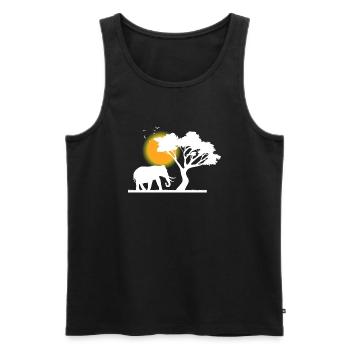 Safari Zoo Animals Wildlife - Men's Premium Organic Tank Top - black - Front - AI Model Male 178 light (178cm)