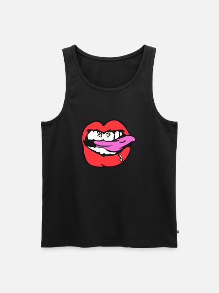 nipple piercing - Men's Premium Organic Tank Top - black