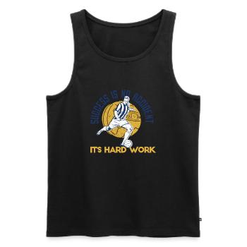 Success Is No Accident It's Hard Work Football - Men's Premium Organic Tank Top - black - Front - Michal (187cm)