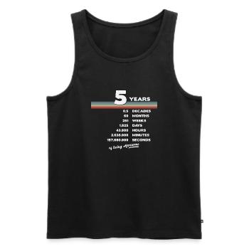 5th Birthday Vintage 5 Years Old Retro 60 Months - Men's Premium Organic Tank Top - black - Front - Michal (187cm)