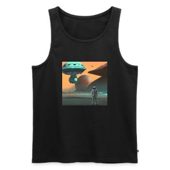 Cosmic Creativity 14 - Männer Premium Bio Tank Top - Schwarz - Vorne - AI Model Male 178 light (178cm)