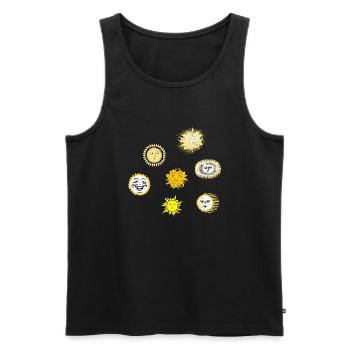 sun stickers,sun with a face - Men's Premium Organic Tank Top - black - Front - Michal (187cm)