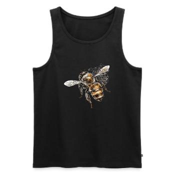 Bees are peaceful flying insects - Men's Premium Organic Tank Top - black - Front - AI Model Male 178 light (178cm)
