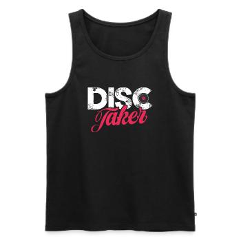 Disc taker - Männer Premium Bio Tank Top - Schwarz - Vorne - AI Model Male 178 light (178cm)
