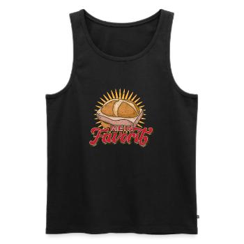 Mein Favorit Leberkäse Fleischkäse Brötchen - Männer Premium Bio Tank Top - Schwarz - Vorne - AI Model Male 178 light (178cm)
