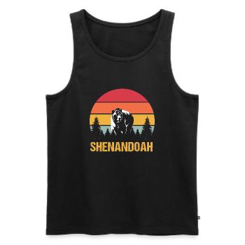 Nationalpark Walder Vintage Outdoor Wildlife - Männer Premium Bio Tank Top - Schwarz - Vorne - Michal (187cm)