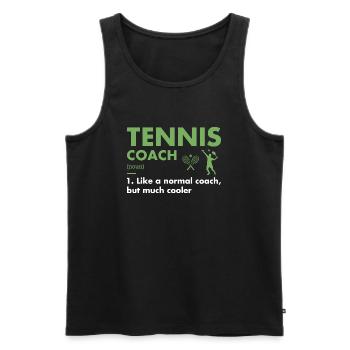 Entraîneur sportif Définition Tennis - Débardeur bio Premium Homme - noir - Devant - Michal (187cm)