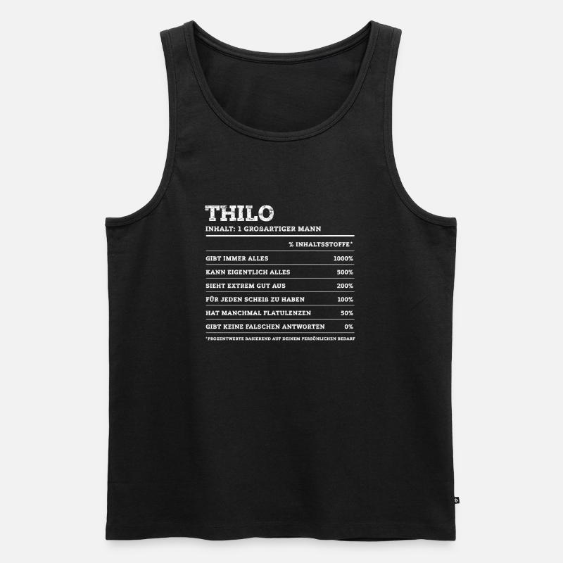 Thilo Großer Mann First Name - Men's Premium Organic Tank Top - black