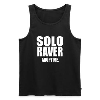 Solo-Raver - Männer Premium Bio Tank Top - Schwarz - Vorne - AI Model Male 178 light (178cm)