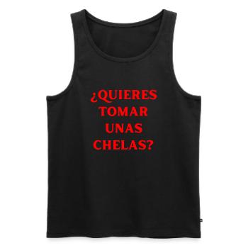Trinkspruch Spanisch Mexikanisch - Männer Premium Bio Tank Top - Schwarz - Vorne - AI Model Male 178 light (178cm)