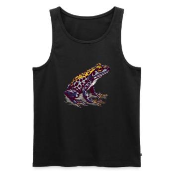 Der giftige Pfeilgiftfrosch lebt in den Tropen - Männer Premium Bio Tank Top - Schwarz - Vorne - AI Model Male 178 light (178cm)