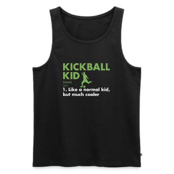 Sport Kid Définition Kickball - Débardeur bio Premium Homme - noir - Devant - Michal (187cm)