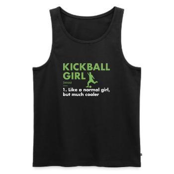 Sport Girl Définition Kickball - Débardeur bio Premium Homme - noir - Devant - Michal (187cm)