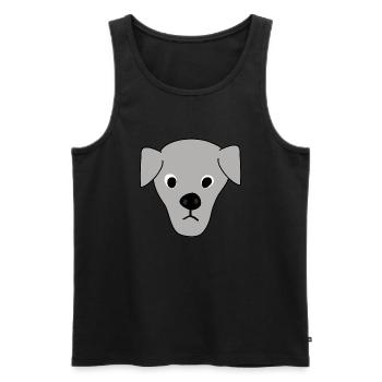 puppy dog 6 - Men's Premium Organic Tank Top - black - Front - AI Model Male 178 light (178cm)