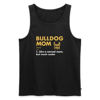 Définition de maman bouledogue - Débardeur bio Premium Homme - noir - Devant - Michal (187cm)