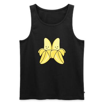 Bande dessinée Bananes - Débardeur bio Premium Homme - noir - Devant - Michal (187cm)