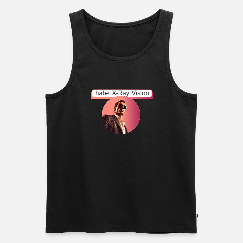 X-Ray vision minimal - Männer Premium Bio Tank Top - Schwarz