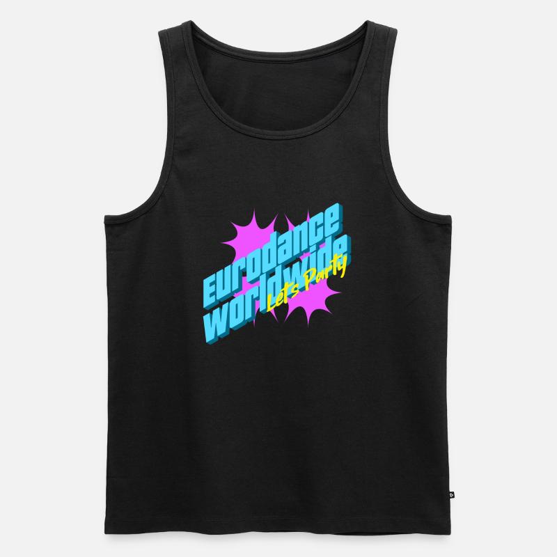 Eurodance Weltweit - Männer Premium Bio Tank Top - Schwarz