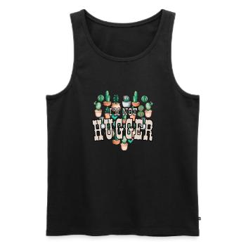I'm not a hugger - Men's Premium Organic Tank Top - black - Front - AI Model Male 178 light (178cm)