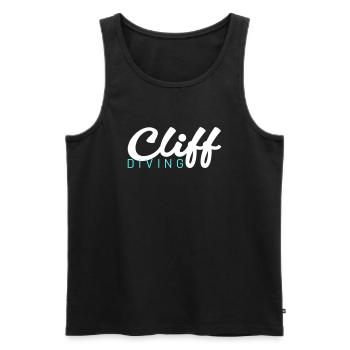cliff diving - Männer Premium Bio Tank Top - Schwarz - Vorne - AI Model Male 178 light (178cm)
