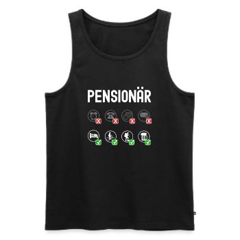 Pensionär Geschenk zur Pensionierung - Männer Premium Bio Tank Top - Schwarz - Vorne - Michal (187cm)