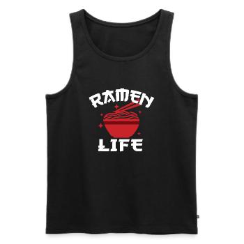 Ramen Life, Funny Ramen Noodle, Japan Food - Débardeur bio Premium Homme - noir - Devant - AI Model Male 178 light (178cm)