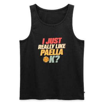 I Just Really Like Paella, ok? España Rice Dish Fo - Men's Premium Organic Tank Top - black - Front - Michal (187cm)