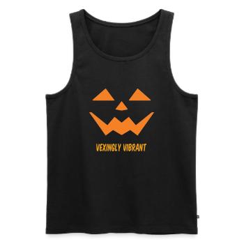 Halloween Pumpkin Jack O Lantern Scary Pumpkins - Men's Premium Organic Tank Top - black - Front - AI Model Male 178 light (178cm)