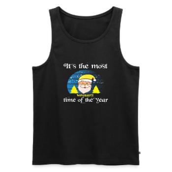 It´s the most wonderful time of the year - Männer Premium Bio Tank Top - Schwarz - Vorne - Michal (187cm)