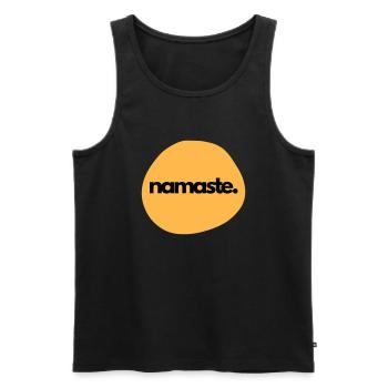 Namaste - Men's Premium Organic Tank Top - black - Front - AI Model Male 178 light (178cm)