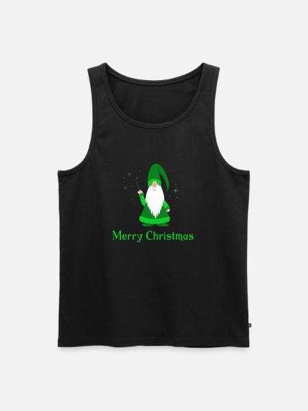 merry christmas - Männer Premium Bio Tank Top - Schwarz