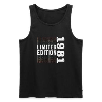 Limited Edition 1981 - Awesome 42nd Birthday - Men's Premium Organic Tank Top - black - Front - Michal (187cm)