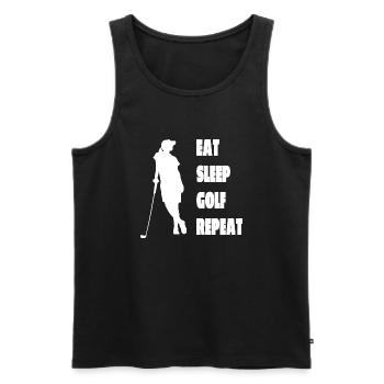 Golfspieler Golf Golfverein Golfsport Golfplatz - Männer Premium Bio Tank Top - Schwarz - Vorne - Michal (187cm)