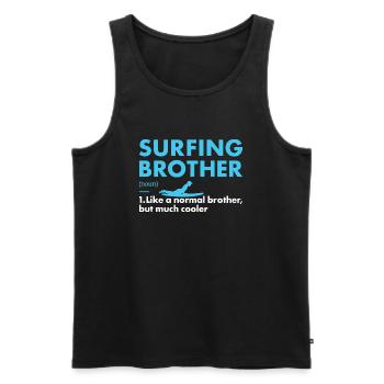 Sport Brother Surfing - Men's Premium Organic Tank Top - black - Front - AI Model Male 178 light (178cm)