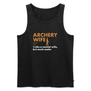Sport Wife Archery - Men's Premium Organic Tank Top - black - Front - Michal (187cm)
