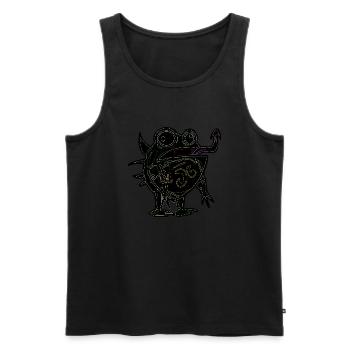 don't want to be humain i want to be frog - Débardeur bio Premium Homme - noir - Devant - Michal (187cm)