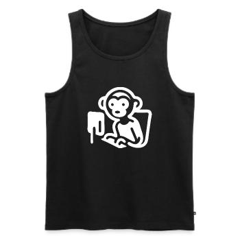 Code Affe - Männer Premium Bio Tank Top - Schwarz - Vorne - Michal (187cm)