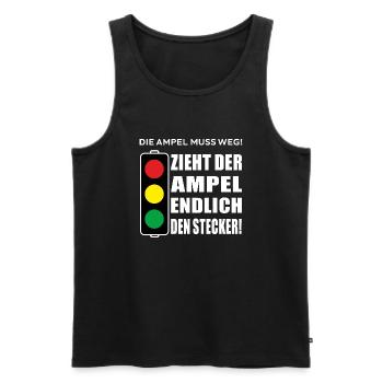 Zieht der Ampel endlich den Stecker - Männer Premium Bio Tank Top - Schwarz - Vorne - AI Model Male 178 light (178cm)