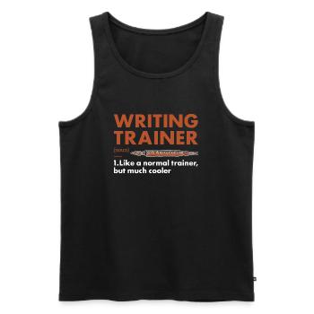 Writer Trainer Definition Writing - Men's Premium Organic Tank Top - black - Front - AI Model Male 178 light (178cm)