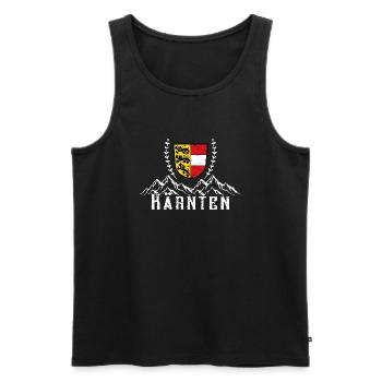 Carinthia Austria Flag Coat of Arms Mountains - Men's Premium Organic Tank Top - black - Front - Michal (187cm)