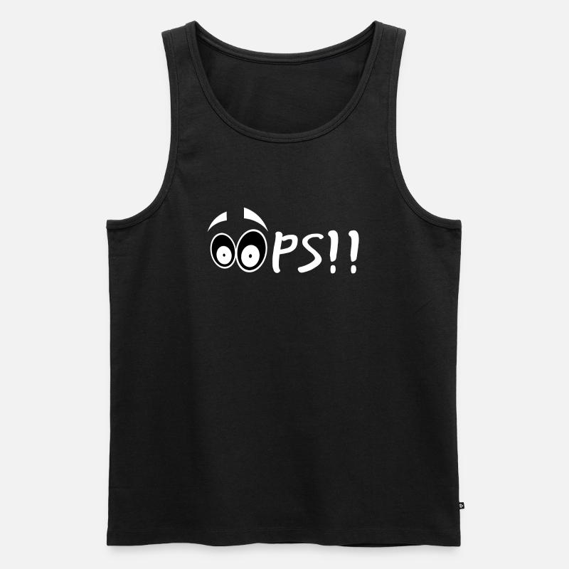 Hoppla - Männer Premium Bio Tank Top - Schwarz