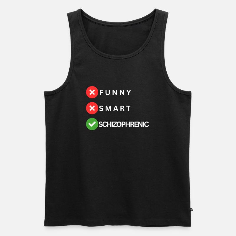 Schizophrenic - Männer Premium Bio Tank Top - Schwarz