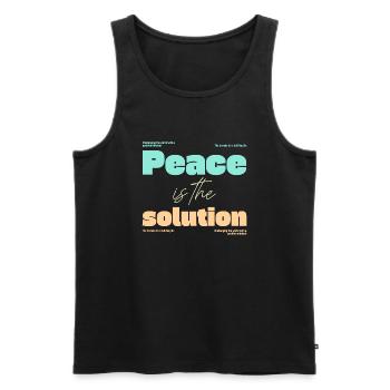Mental Health - Men's Premium Organic Tank Top - black - Front - AI Model Male 178 light (178cm)